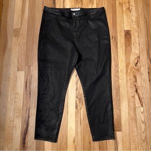 ASOS Curve Coated Denim Faux Leather Pants